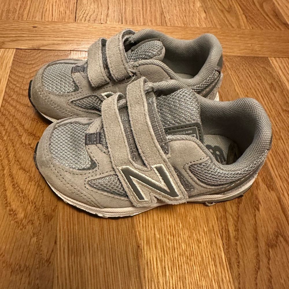 Grey toddler new balance sneakers